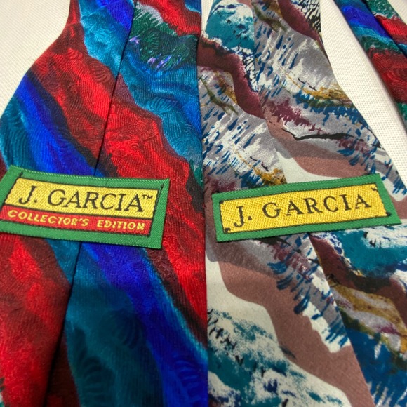 Jerry Garcia Tie Lot Flaming Meadow 2 Ties Grateful Dead - Picture 3 of 3